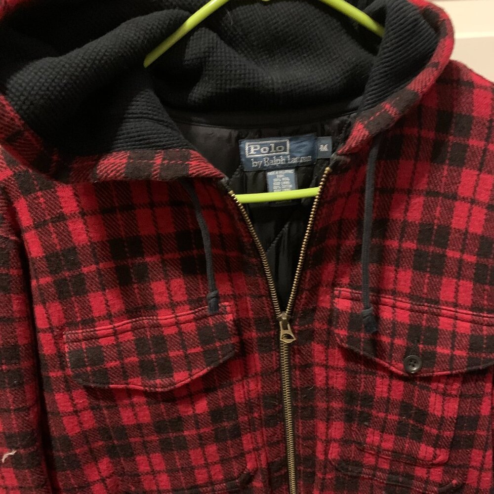 Polo Ralph Lauren Blue Label Men's Buffalo Plaid Hoodie Size Medium